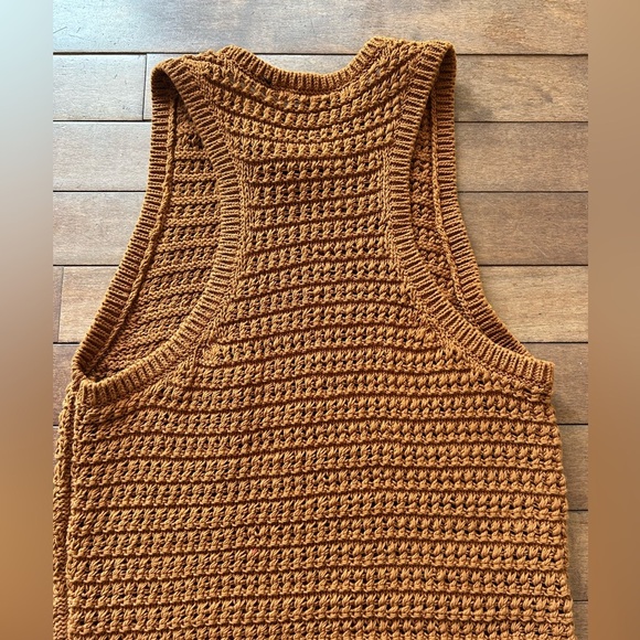 Madewell Rust Knit Sleeveless Racer Back Tank Top Sweater Size Small - Picture 5 of 6